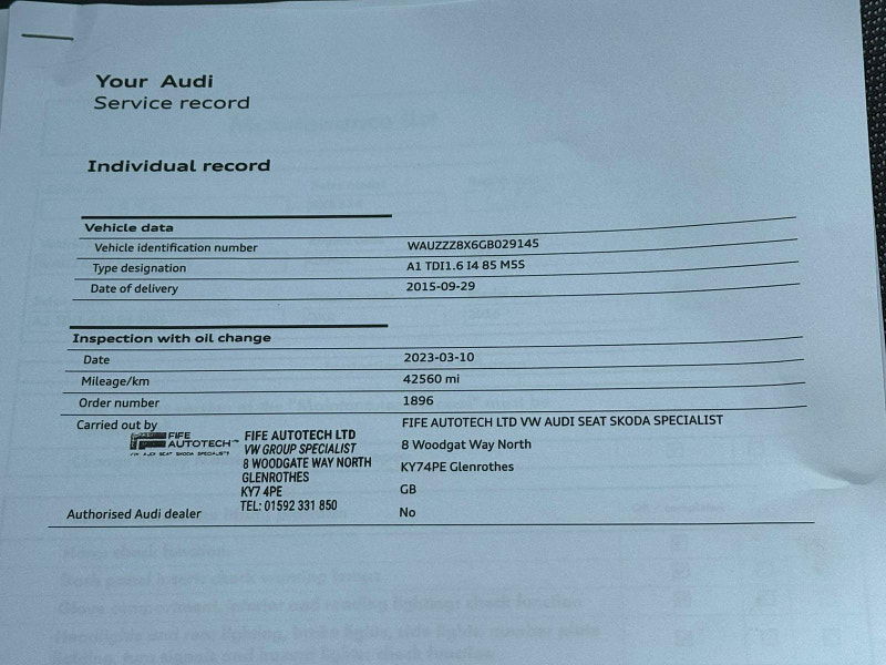 Audi A1 1.6 TDI Sport Euro 6 (s/s) 3dr 3dr Manual 2025