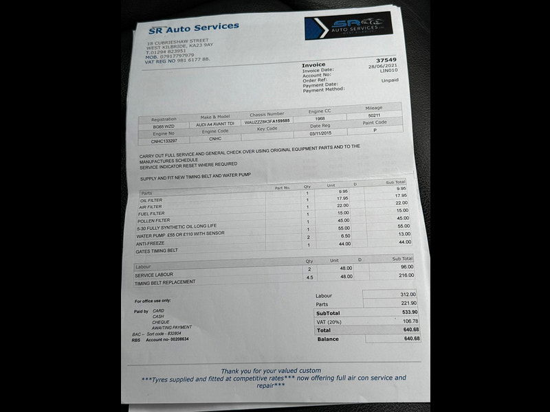 Audi A4 Avant 2.0 TDI ultra SE Technik Euro 6 (s/s) 5dr 5dr Manual 2025
