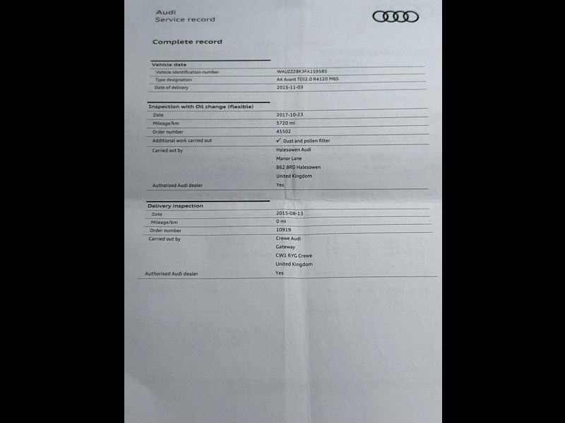 Audi A4 Avant 2.0 TDI ultra SE Technik Euro 6 (s/s) 5dr 5dr Manual 2025