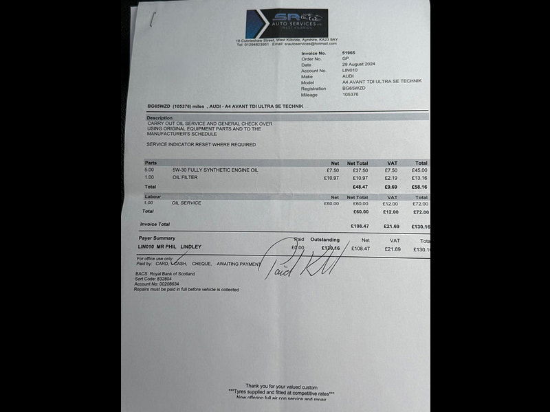 Audi A4 Avant 2.0 TDI ultra SE Technik Euro 6 (s/s) 5dr 5dr Manual 2025