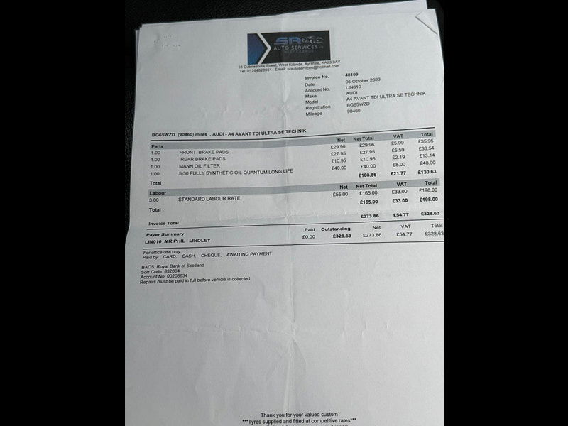 Audi A4 Avant 2.0 TDI ultra SE Technik Euro 6 (s/s) 5dr 5dr Manual 2025