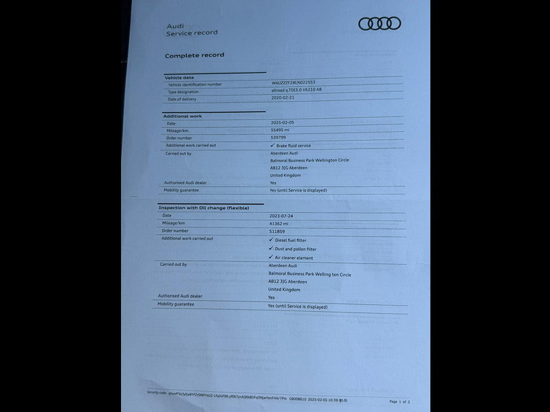 Audi A6 Allroad 3.0 TDI V6 50 Sport Tiptronic quattro Euro 6 (s/s) 5dr 5dr Automatic 2026