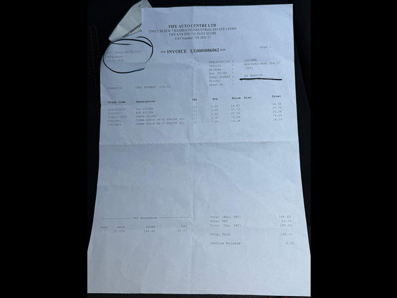 Mercedes-Benz GLA 1.3 GLA200 AMG Line (Executive) SUV 5dr Petrol 7G-DCT Euro 6 (s/s) (163 ps) 5dr Automatic 2026