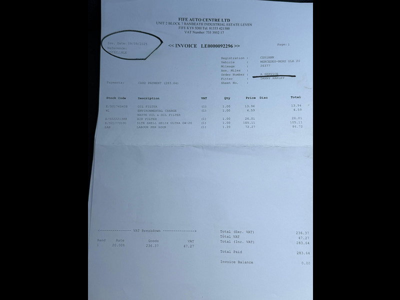 Mercedes-Benz GLA 1.3 GLA200 AMG Line (Executive) SUV 5dr Petrol 7G-DCT Euro 6 (s/s) (163 ps) 5dr Automatic 2026