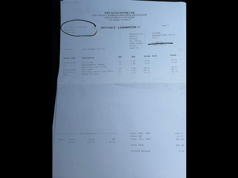 Mercedes-Benz GLA 1.3 GLA200 AMG Line (Executive) SUV 5dr Petrol 7G-DCT Euro 6 (s/s) (163 ps) 5dr Automatic 2026