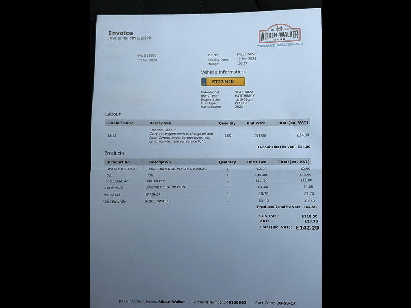 Seat Ibiza 1.0 TSI XCELLENCE Euro 6 (s/s) 5dr 5dr Manual 2026