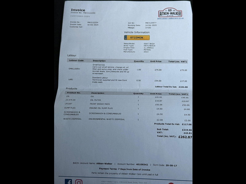 Seat Ibiza 1.0 TSI XCELLENCE Euro 6 (s/s) 5dr 5dr Manual 2026