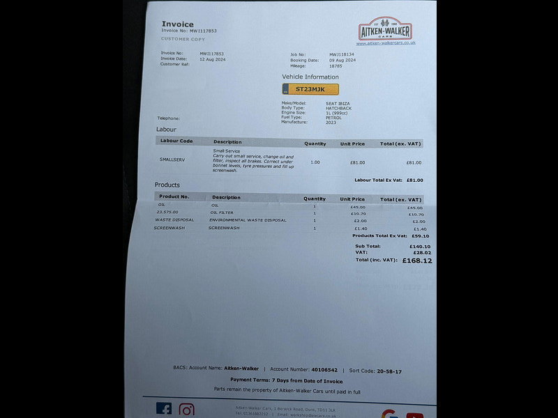 Seat Ibiza 1.0 TSI XCELLENCE Euro 6 (s/s) 5dr 5dr Manual 2026