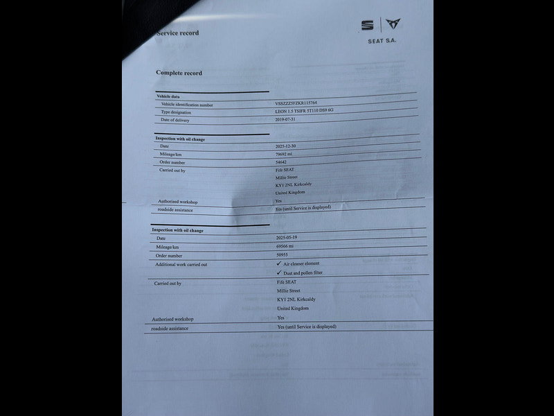 Seat Leon 1.5 TSI EVO FR Sport Euro 6 (s/s) 5dr 5dr Manual 2026