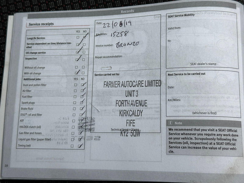 Seat Leon 1.8 TSI FR Technology Sport Coupe DSG Euro 6 (s/s) 3dr 3dr Automatic 2026