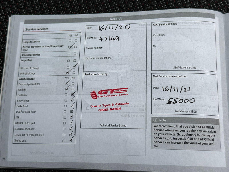 Seat Leon 1.8 TSI FR Technology Sport Coupe DSG Euro 6 (s/s) 3dr 3dr Automatic 2026