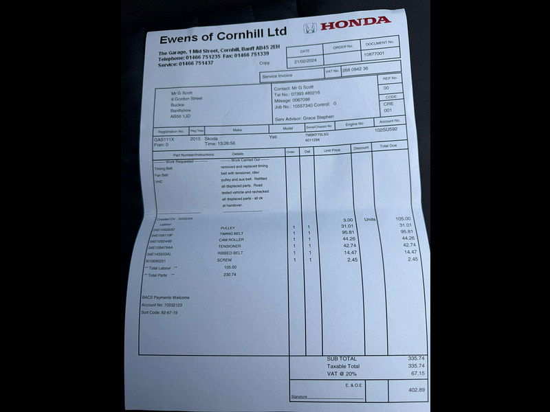 Skoda Yeti 1.2 TSI SE L Outdoor DSG Euro 6 (s/s) 5dr 5dr Automatic 2026