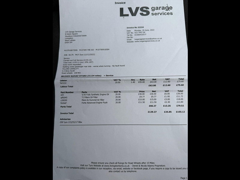 Suzuki Vitara 1.6 SZ5 Euro 6 (s/s) 5dr 5dr Manual 2026