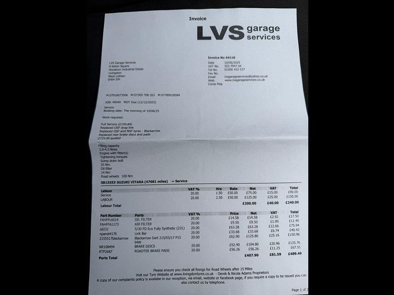 Suzuki Vitara 1.6 SZ5 Euro 6 (s/s) 5dr 5dr Manual 2026