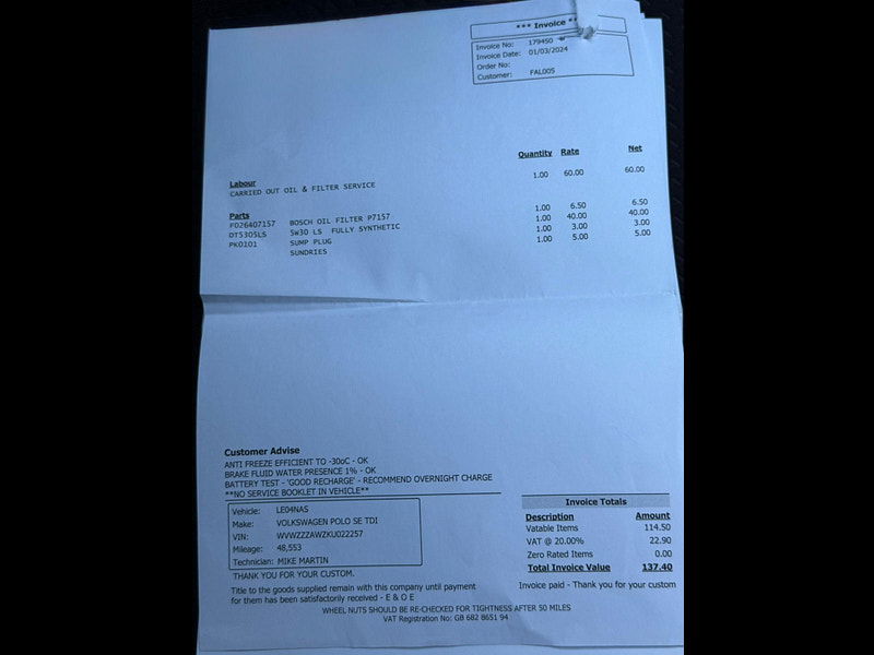 Volkswagen Polo 1.6 TDI SE Euro 6 (s/s) 5dr 5dr Manual 2026