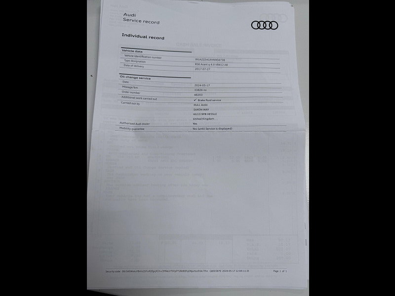 Audi RS6 Avant 4.0 TFSI V8 Tiptronic quattro Euro 6 (s/s) 5dr 5dr Automatic 2026