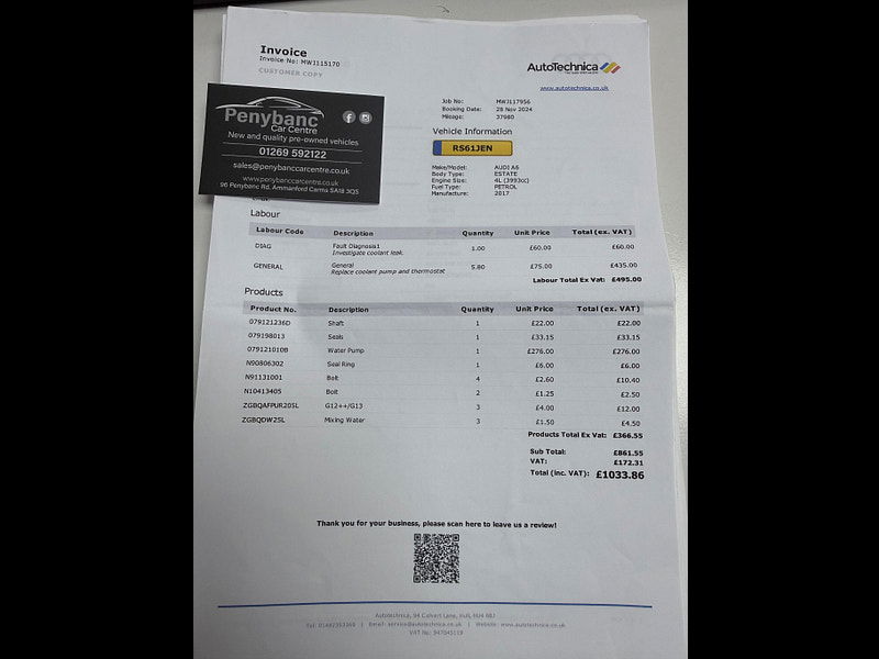 Audi RS6 Avant 4.0 TFSI V8 Tiptronic quattro Euro 6 (s/s) 5dr 5dr Automatic 2026