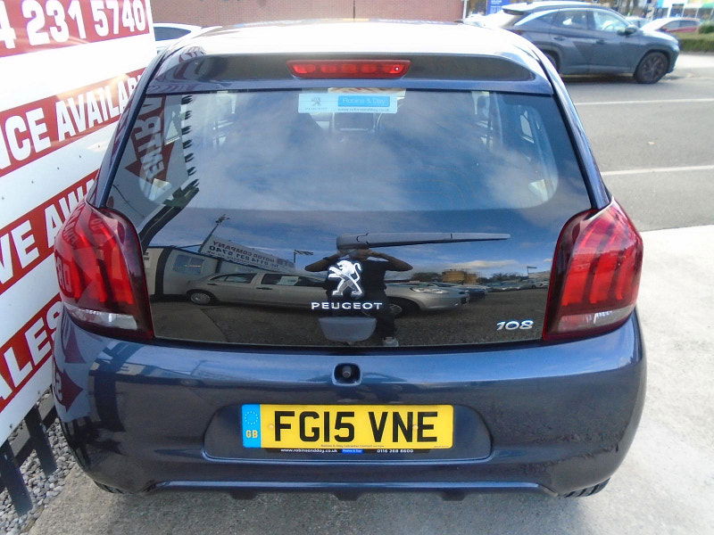 Peugeot 108 1.0L Active Hatchback 5dr Petrol Manual Euro 6 (68 bhp) 5dr Manual 2025