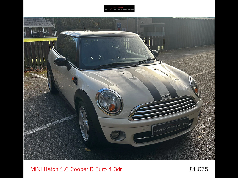 MINI Hatch 1.6 Cooper D Euro 4 3dr 3dr Manual 2026