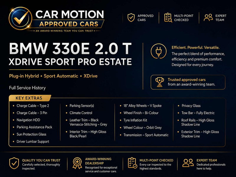 BMW 3 Series 2.0 330e xDrive Sport Professional Auto 4WD 5dr 5dr Automatic 2026