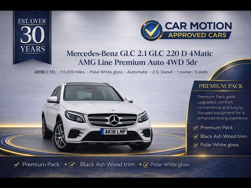 Mercedes-Benz GLC 2.1 GLC 220 D 4Matic AMG Line Premium Auto 4WD 5dr 5dr Automatic 2026