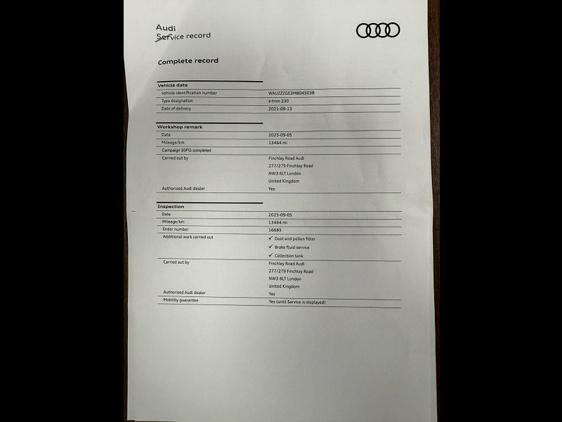 Audi E-tron 50 Technik Auto quattro 5dr 71.2kWh (11kW Charger)