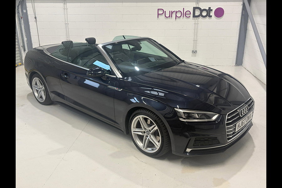 2017 Audi A5 Cabriolet 2.0 TFSI S line Convertible 2dr Petrol S Tronic Euro 6 (s/s) (190 ps)