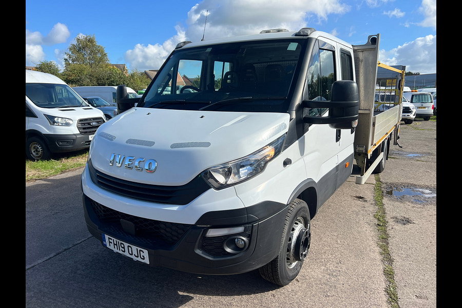 2019 IVECO DAILY 70C18 3.0 D 180 BHP XLWB 7 Seat Crew Cab Dropside With Tail Lift. 
